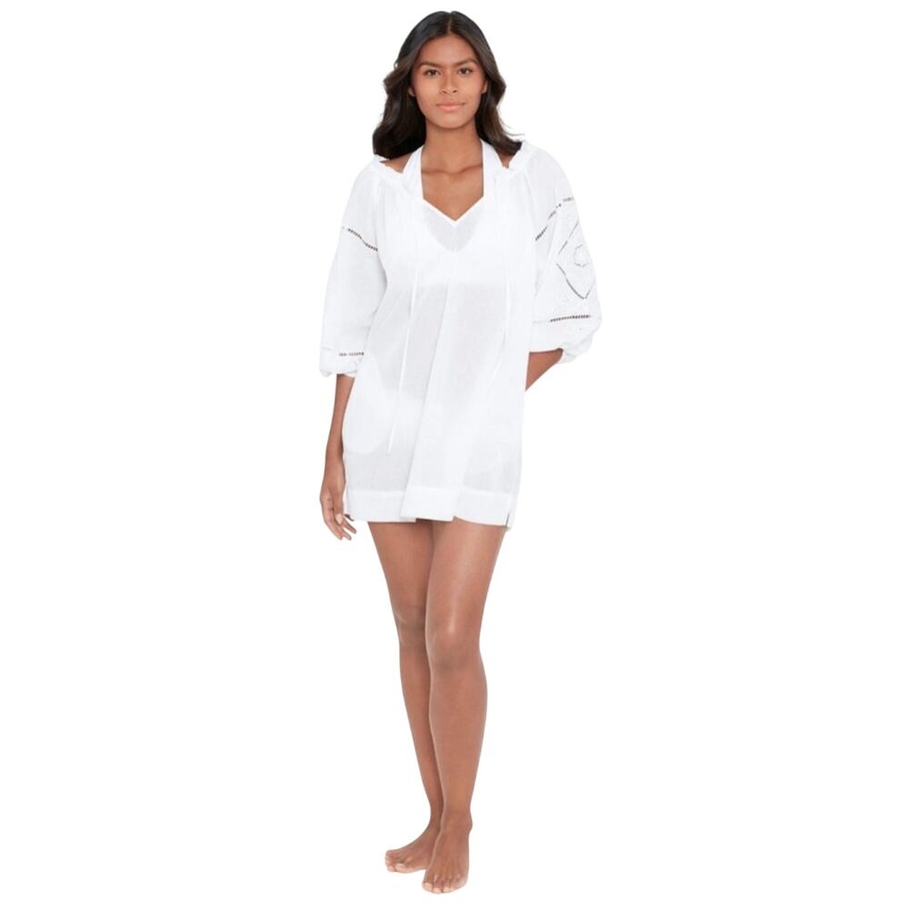 Ralph Lauren Beach Club Solids Embroidered Dress White Size S - Picture 3 of 7